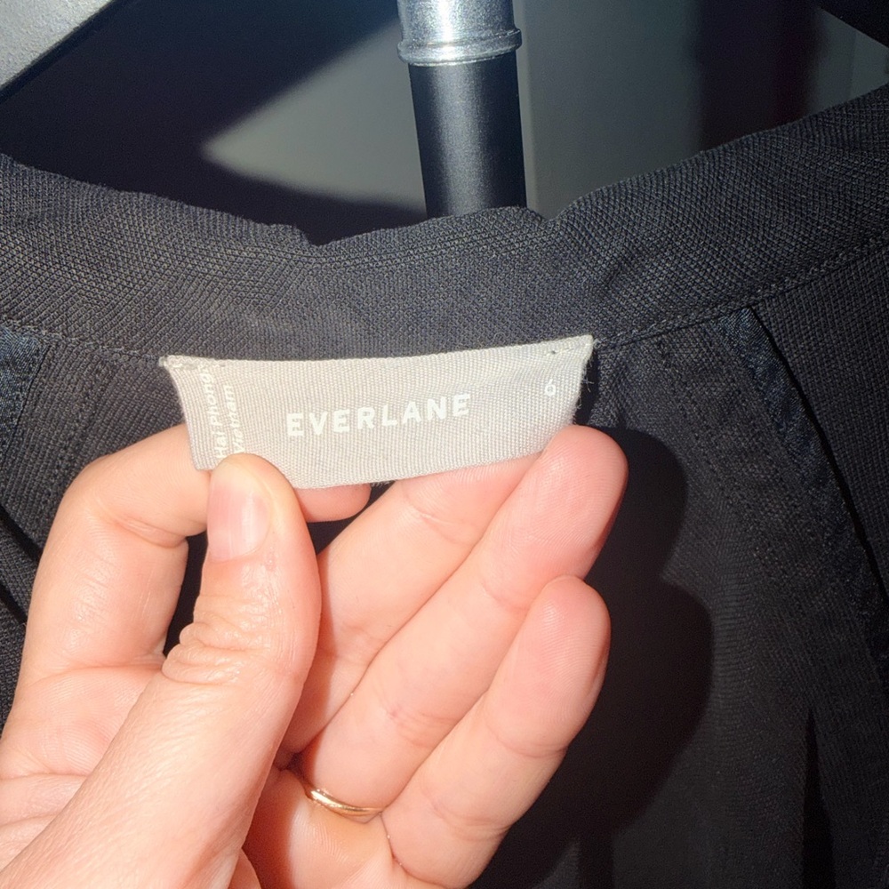 Everlane The Utility Drape Jumpsuit Sz 6 Black - Picture 5 of 5